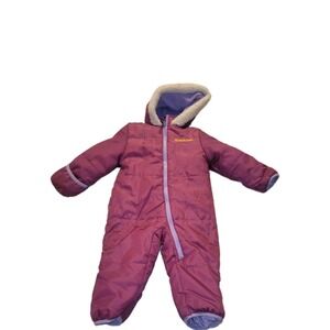 Pink Platinum  Girls One Piece Winter Snowsuit 12/18 Mo  Warm Snow Outdoor Comfy